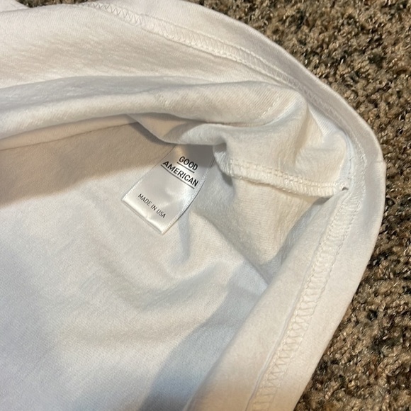 GOOD AMERICAN Rose Gold White Goodies Icon Tee 2/3 XL - Picture 8 of 10